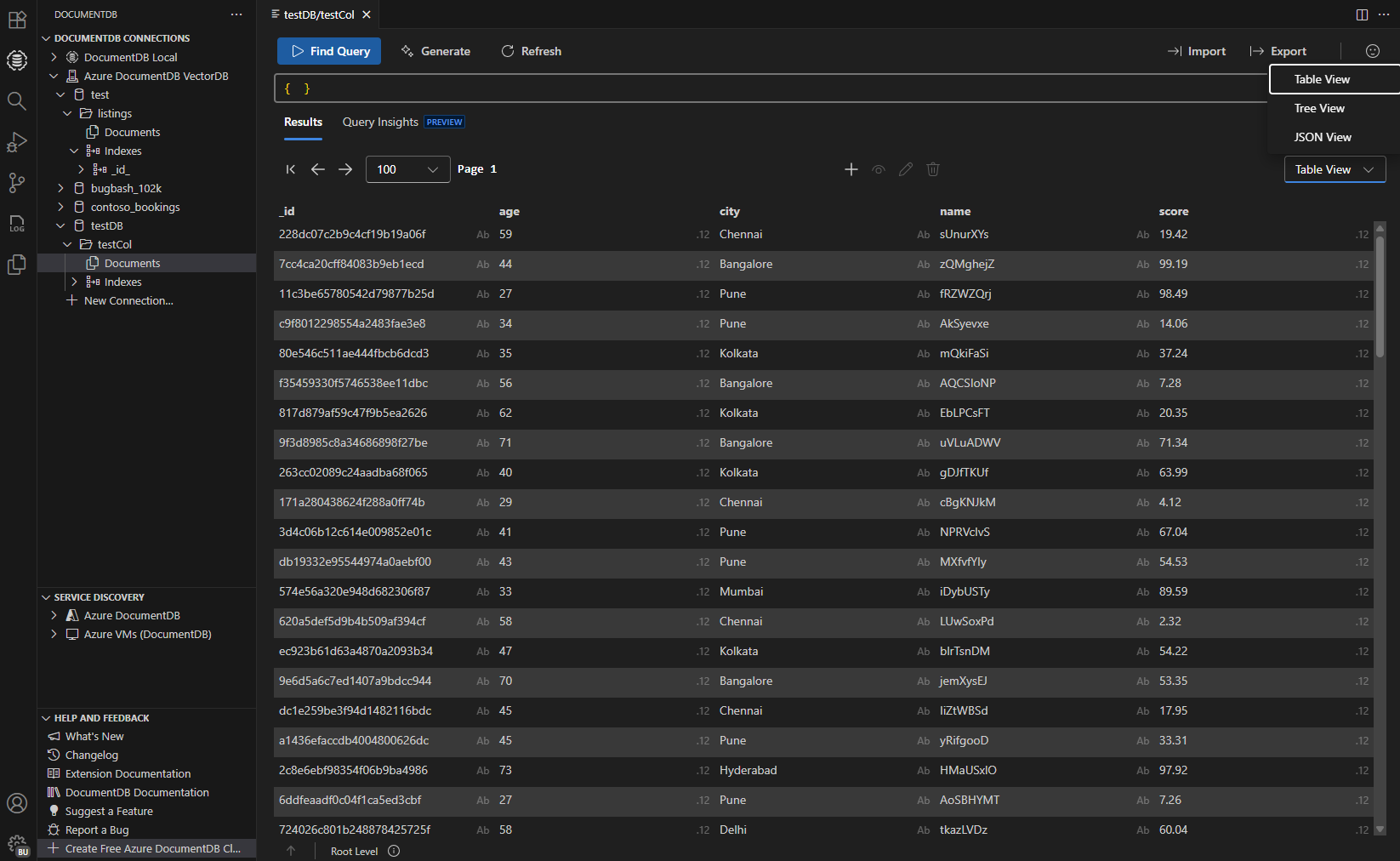 manage mongodb database